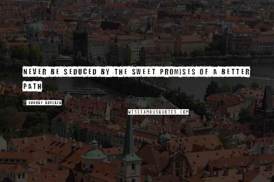 Sunday Adelaja Quotes: Never be seduced by the sweet promises of a better path