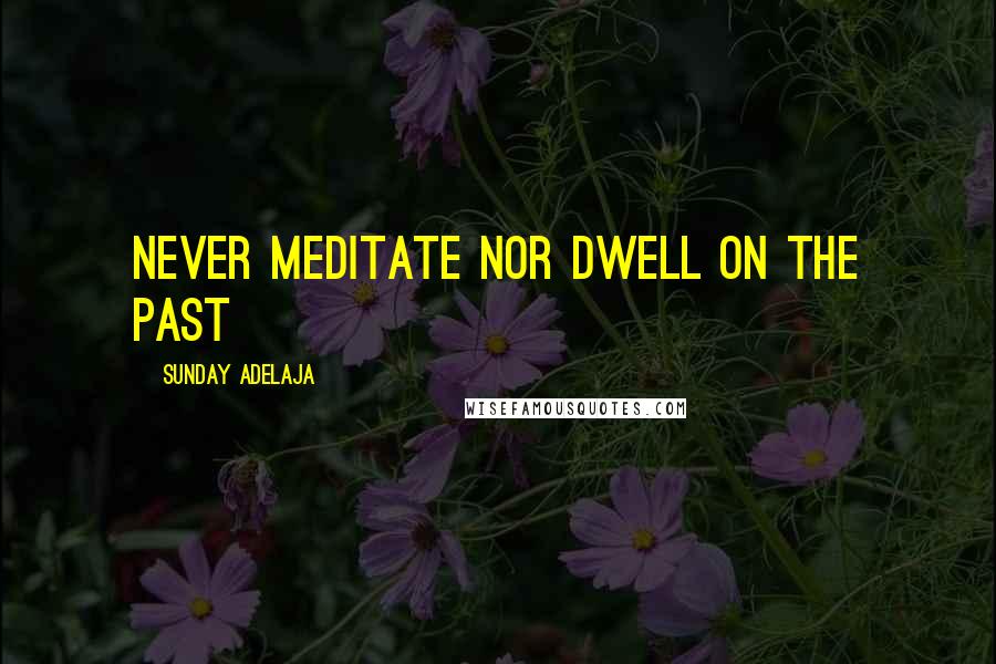 Sunday Adelaja Quotes: Never meditate nor dwell on the past
