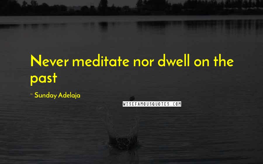 Sunday Adelaja Quotes: Never meditate nor dwell on the past