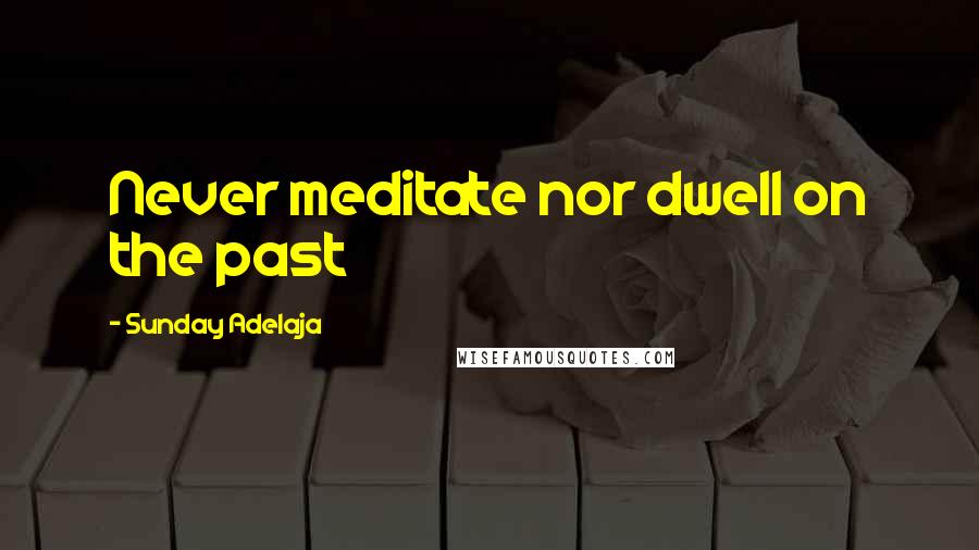 Sunday Adelaja Quotes: Never meditate nor dwell on the past