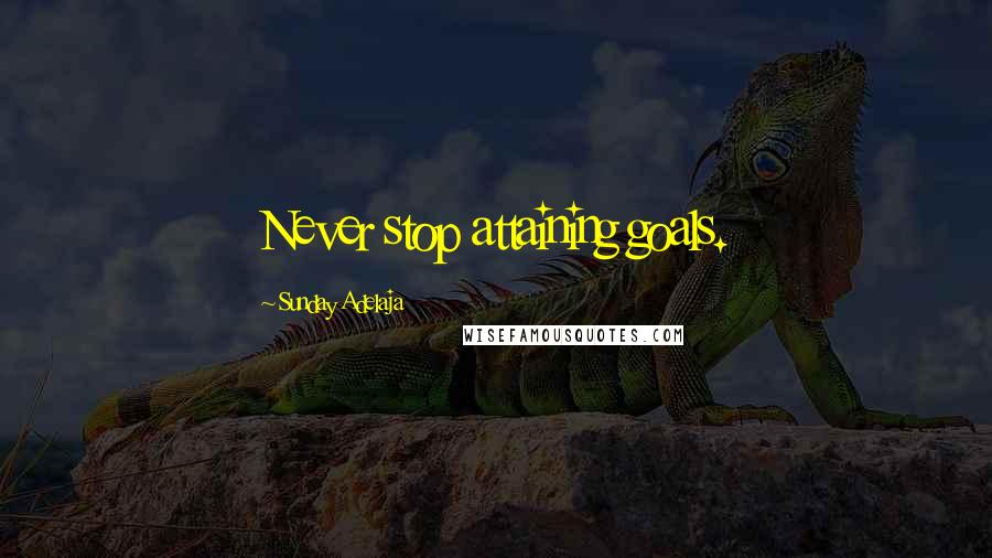 Sunday Adelaja Quotes: Never stop attaining goals.
