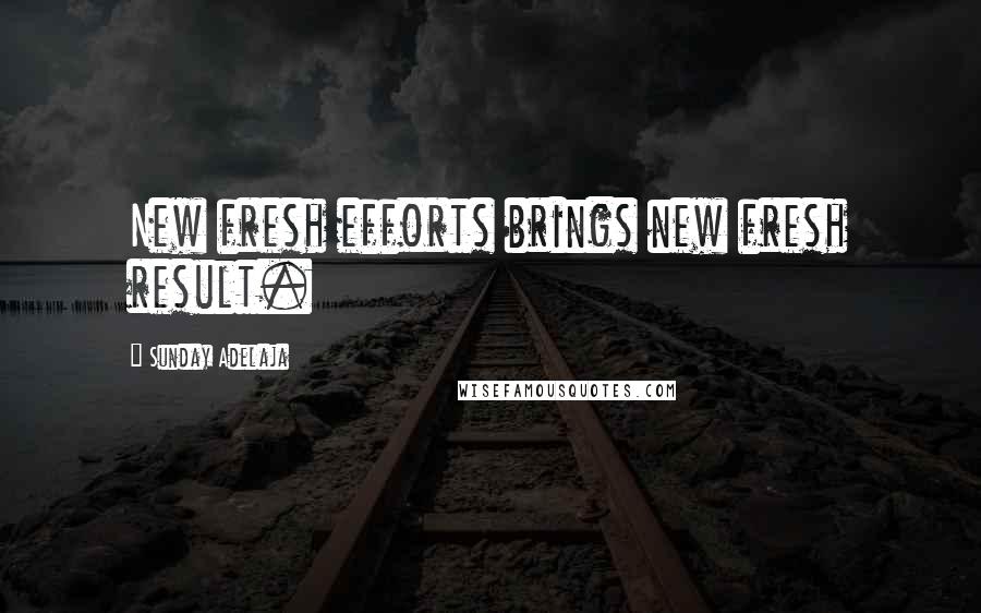 Sunday Adelaja Quotes: New fresh efforts brings new fresh result.