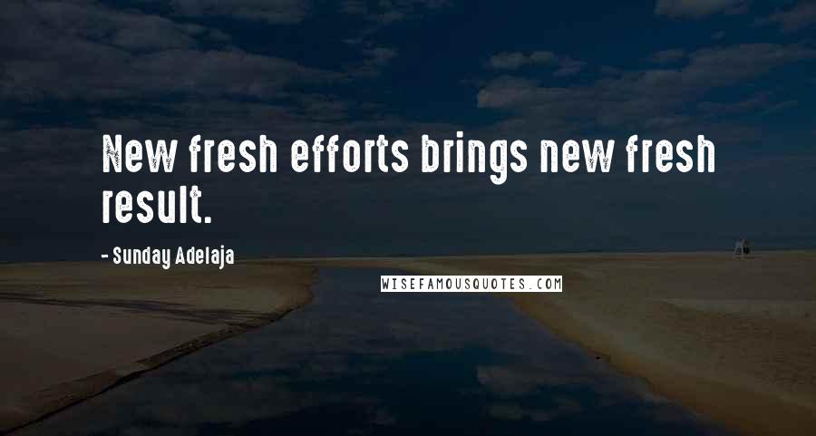 Sunday Adelaja Quotes: New fresh efforts brings new fresh result.