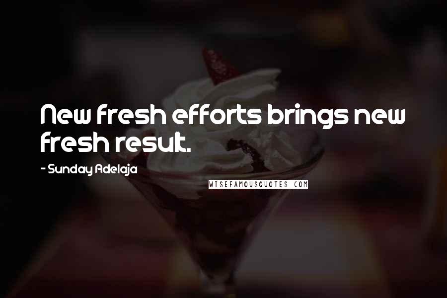 Sunday Adelaja Quotes: New fresh efforts brings new fresh result.