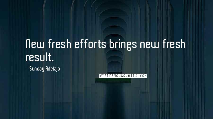 Sunday Adelaja Quotes: New fresh efforts brings new fresh result.