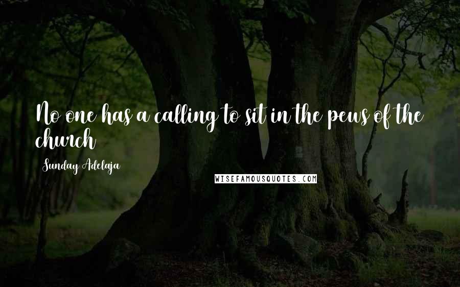 Sunday Adelaja Quotes: No one has a calling to sit in the pews of the church