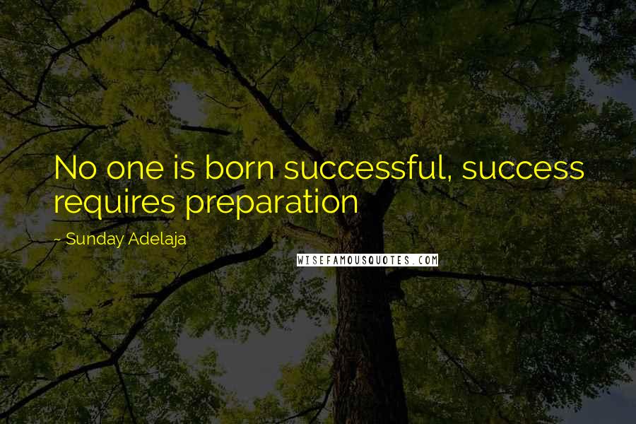 Sunday Adelaja Quotes: No one is born successful, success requires preparation