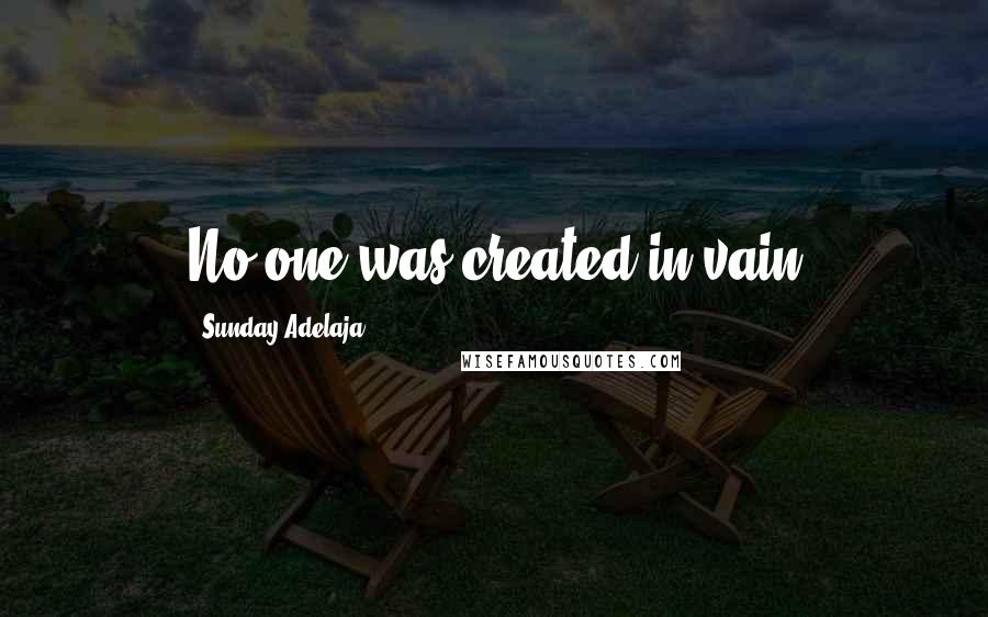 Sunday Adelaja Quotes: No one was created in vain