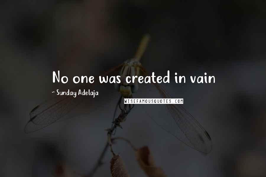 Sunday Adelaja Quotes: No one was created in vain