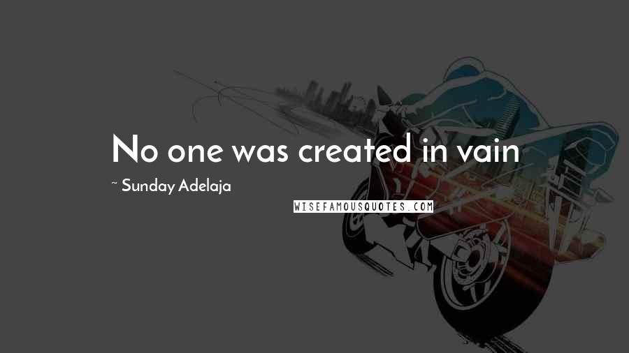 Sunday Adelaja Quotes: No one was created in vain