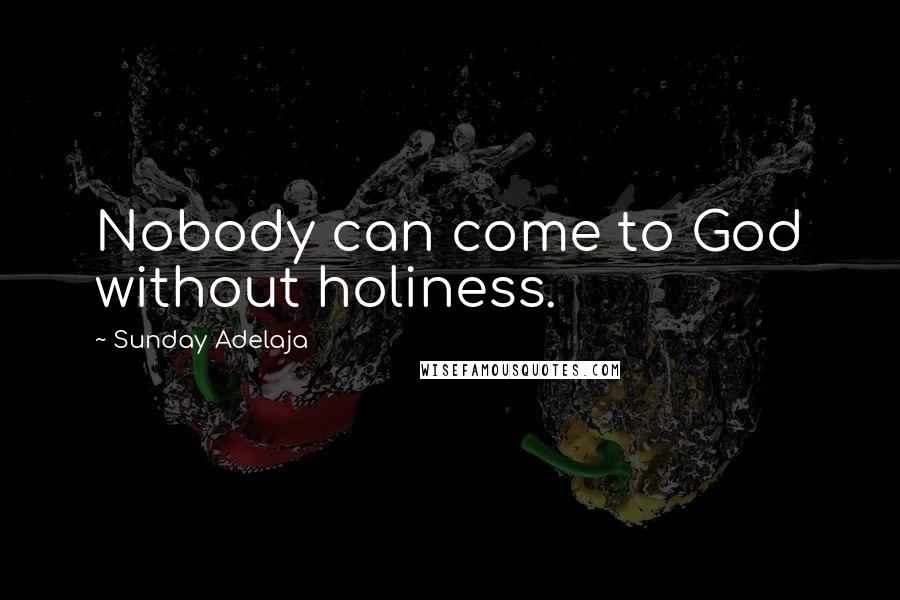 Sunday Adelaja Quotes: Nobody can come to God without holiness.