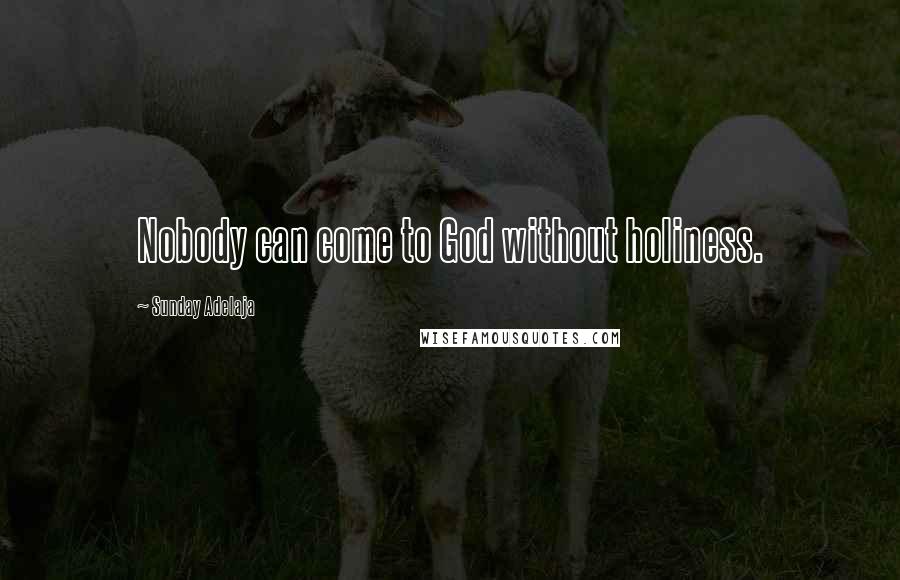 Sunday Adelaja Quotes: Nobody can come to God without holiness.