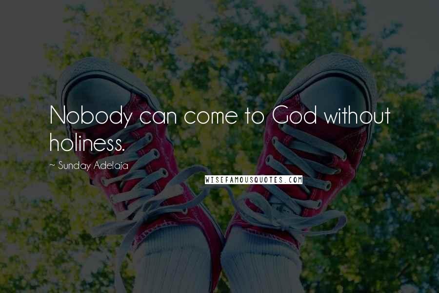 Sunday Adelaja Quotes: Nobody can come to God without holiness.