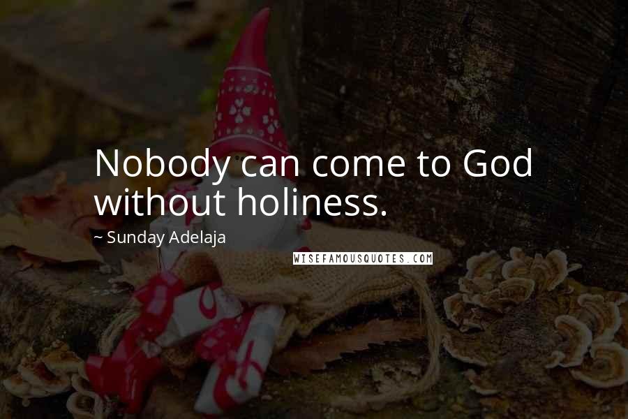 Sunday Adelaja Quotes: Nobody can come to God without holiness.