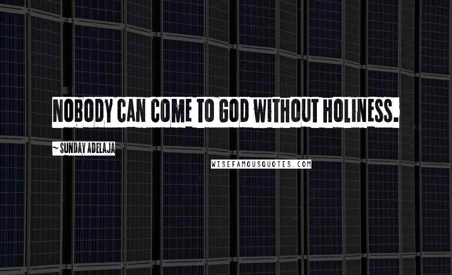 Sunday Adelaja Quotes: Nobody can come to God without holiness.