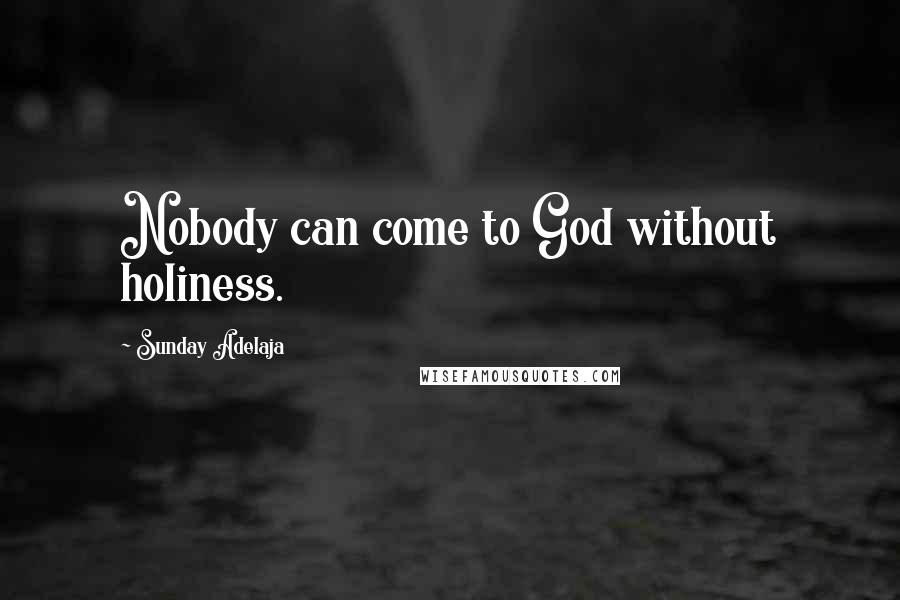 Sunday Adelaja Quotes: Nobody can come to God without holiness.