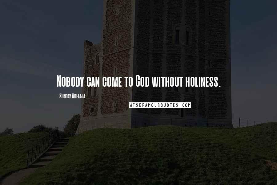 Sunday Adelaja Quotes: Nobody can come to God without holiness.