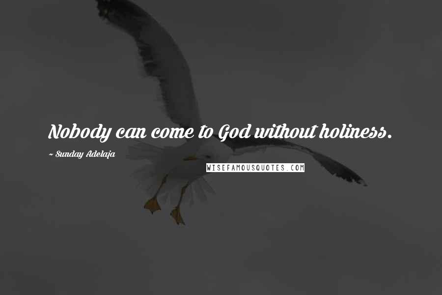 Sunday Adelaja Quotes: Nobody can come to God without holiness.