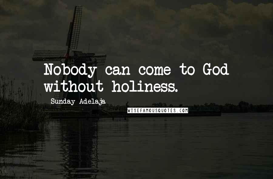 Sunday Adelaja Quotes: Nobody can come to God without holiness.