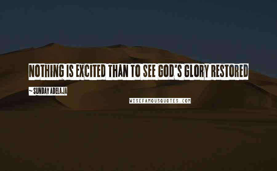 Sunday Adelaja Quotes: Nothing Is Excited Than To See God's Glory Restored