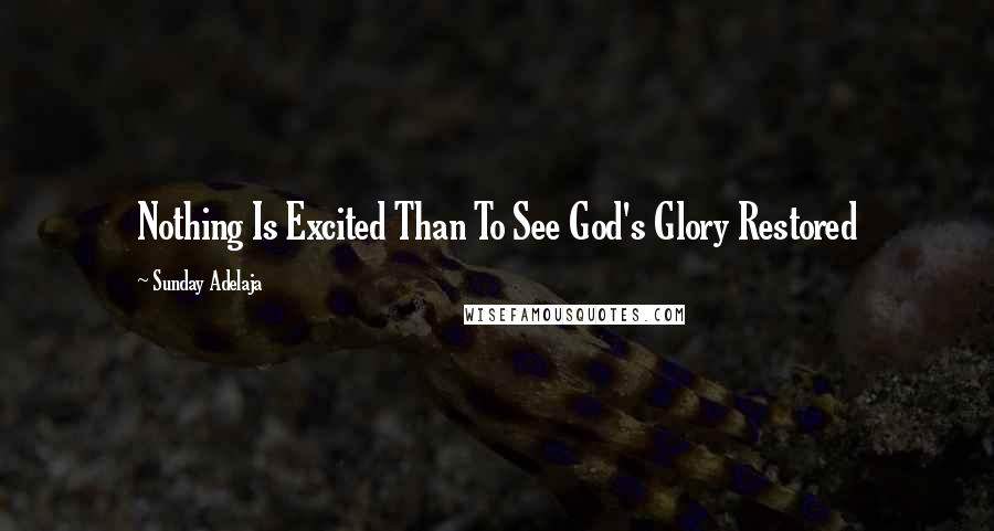 Sunday Adelaja Quotes: Nothing Is Excited Than To See God's Glory Restored