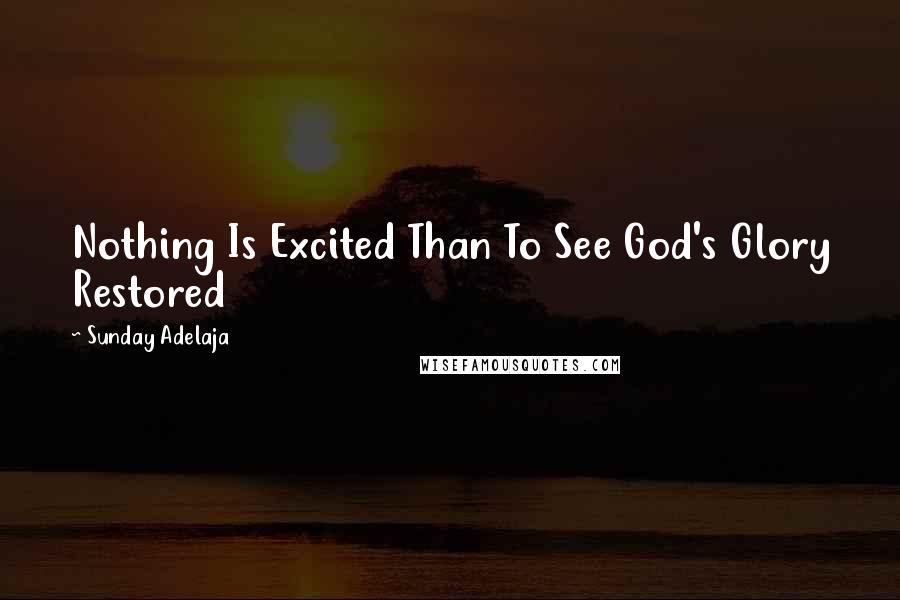 Sunday Adelaja Quotes: Nothing Is Excited Than To See God's Glory Restored