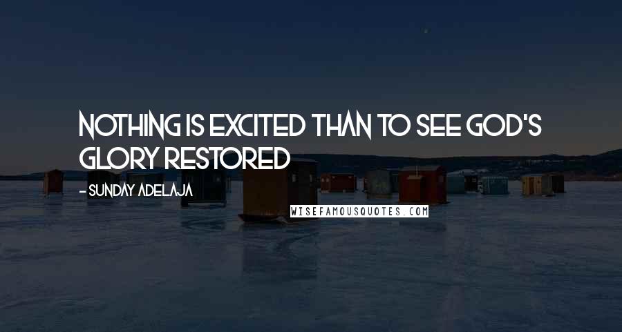 Sunday Adelaja Quotes: Nothing Is Excited Than To See God's Glory Restored