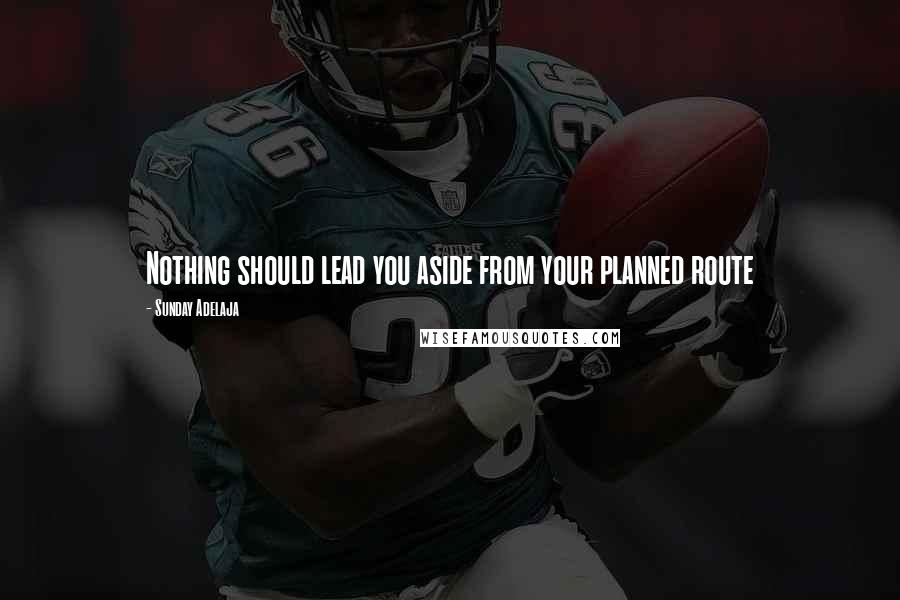 Sunday Adelaja Quotes: Nothing should lead you aside from your planned route