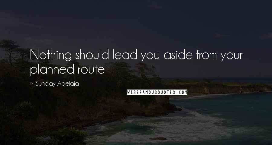 Sunday Adelaja Quotes: Nothing should lead you aside from your planned route