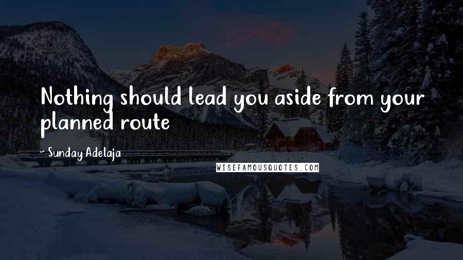 Sunday Adelaja Quotes: Nothing should lead you aside from your planned route