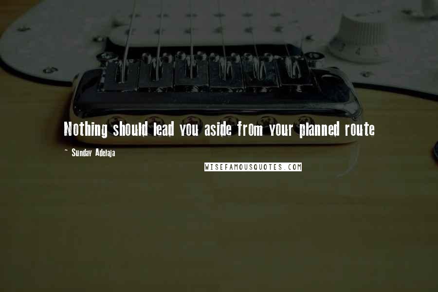 Sunday Adelaja Quotes: Nothing should lead you aside from your planned route