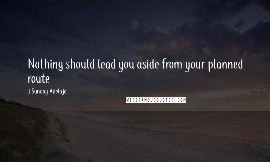 Sunday Adelaja Quotes: Nothing should lead you aside from your planned route