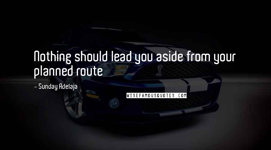 Sunday Adelaja Quotes: Nothing should lead you aside from your planned route