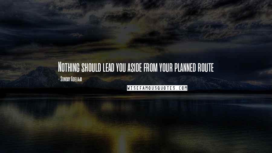 Sunday Adelaja Quotes: Nothing should lead you aside from your planned route