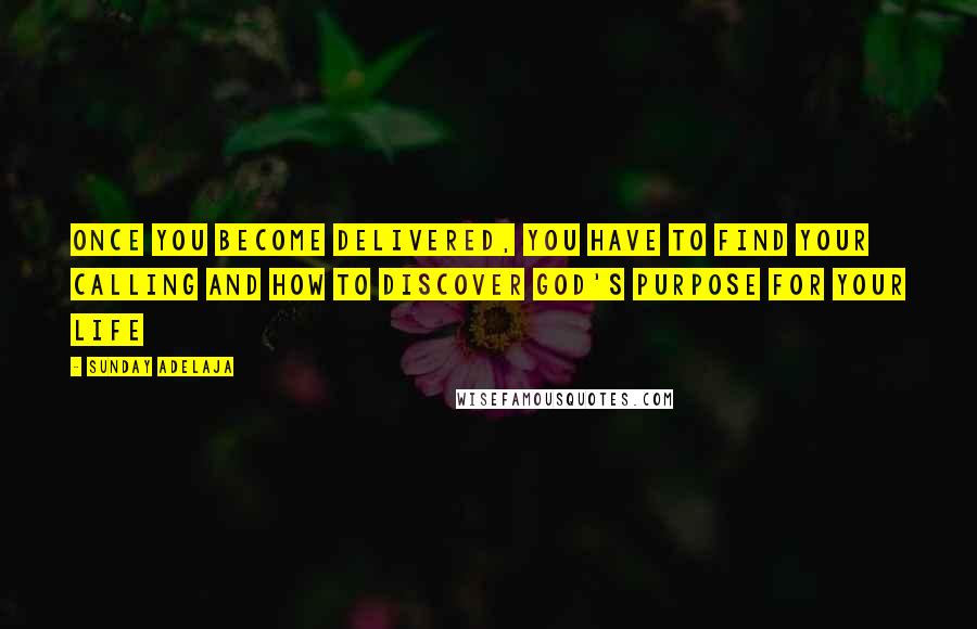 Sunday Adelaja Quotes: Once you become delivered, you have to find your calling and how to discover God's purpose for your life