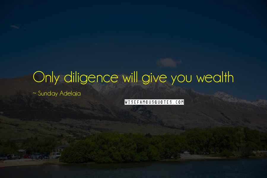 Sunday Adelaja Quotes: Only diligence will give you wealth
