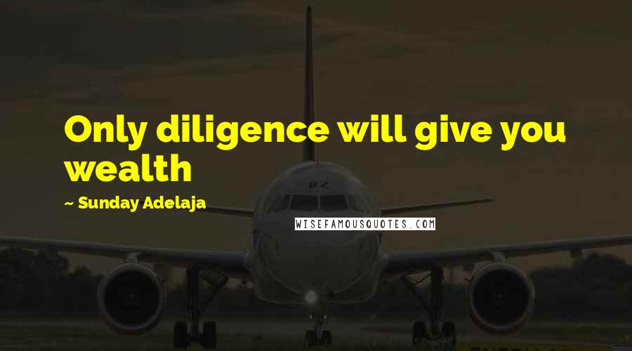 Sunday Adelaja Quotes: Only diligence will give you wealth
