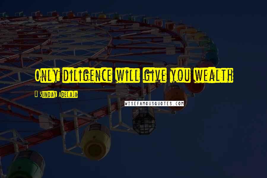 Sunday Adelaja Quotes: Only diligence will give you wealth