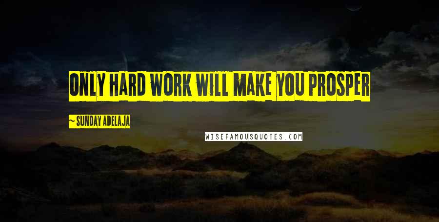 Sunday Adelaja Quotes: Only hard work will make you prosper