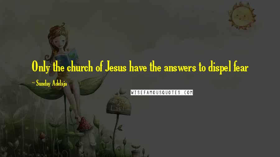 Sunday Adelaja Quotes: Only the church of Jesus have the answers to dispel fear