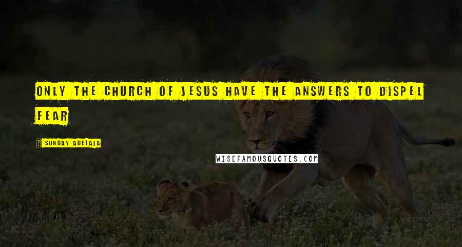 Sunday Adelaja Quotes: Only the church of Jesus have the answers to dispel fear