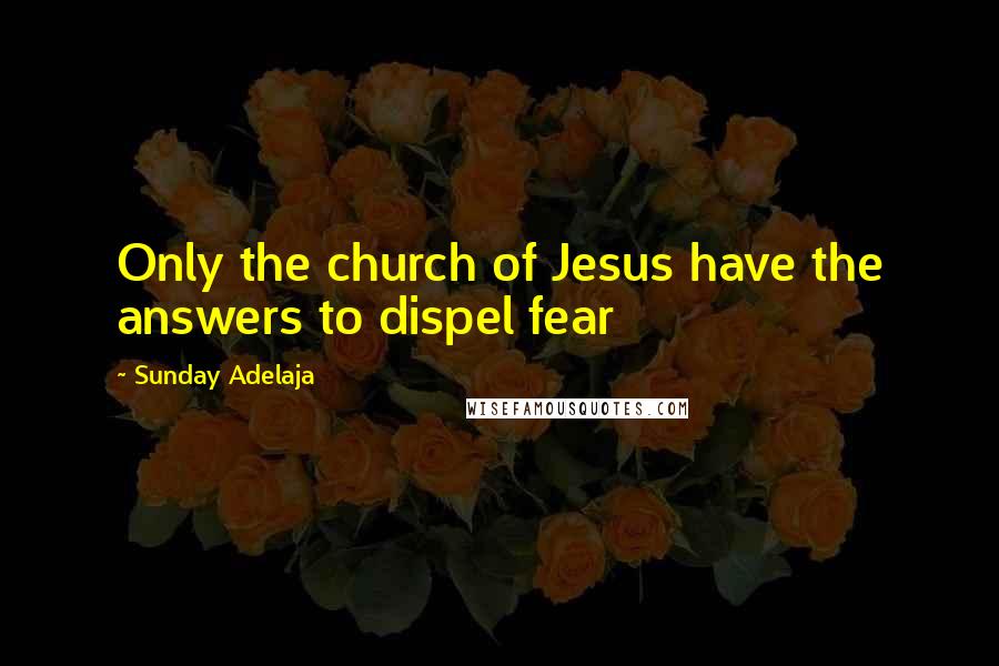 Sunday Adelaja Quotes: Only the church of Jesus have the answers to dispel fear