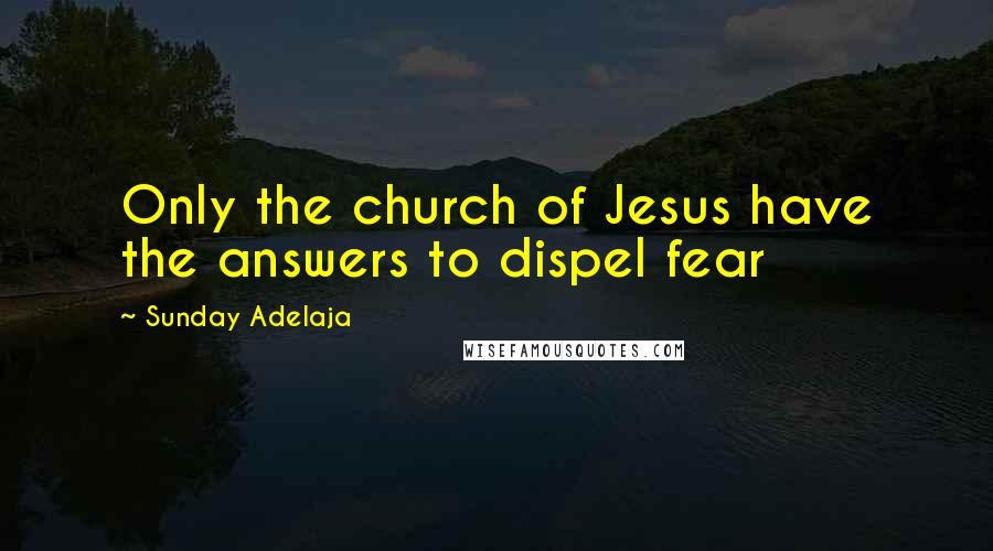 Sunday Adelaja Quotes: Only the church of Jesus have the answers to dispel fear