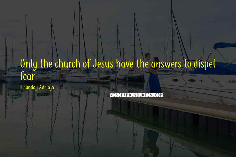 Sunday Adelaja Quotes: Only the church of Jesus have the answers to dispel fear