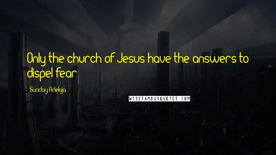 Sunday Adelaja Quotes: Only the church of Jesus have the answers to dispel fear