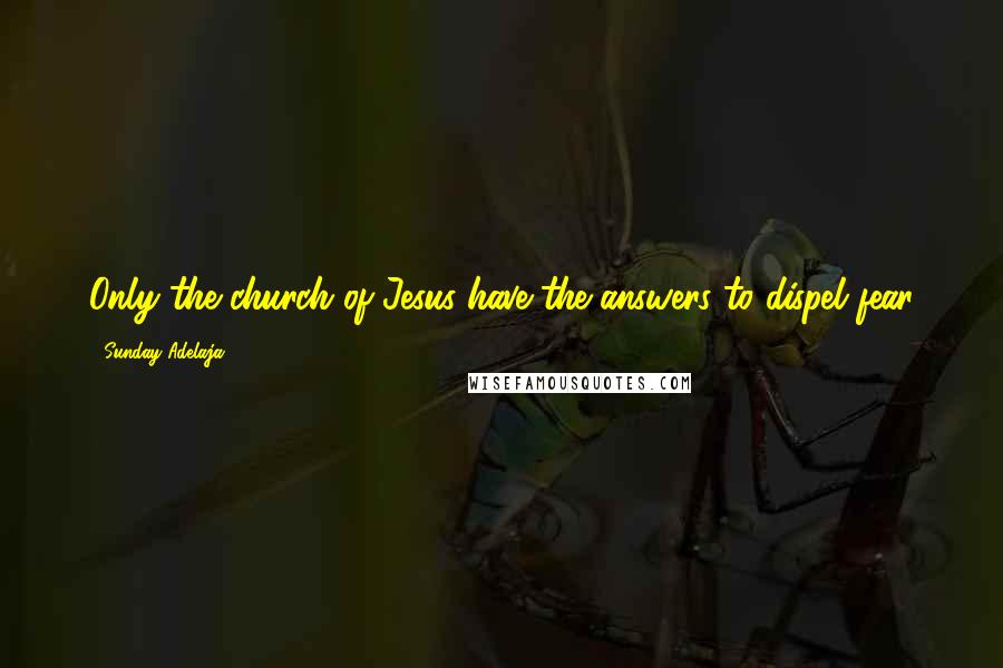 Sunday Adelaja Quotes: Only the church of Jesus have the answers to dispel fear