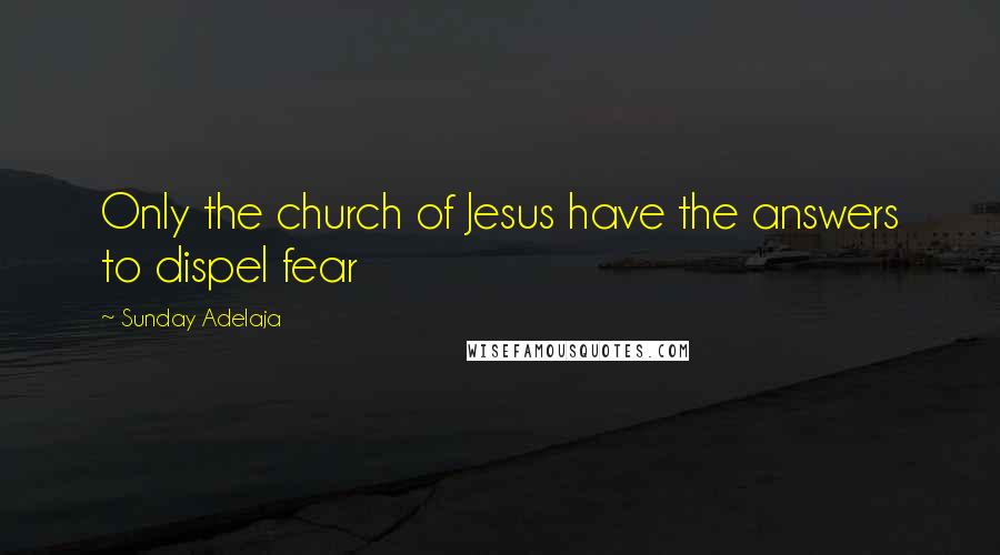 Sunday Adelaja Quotes: Only the church of Jesus have the answers to dispel fear
