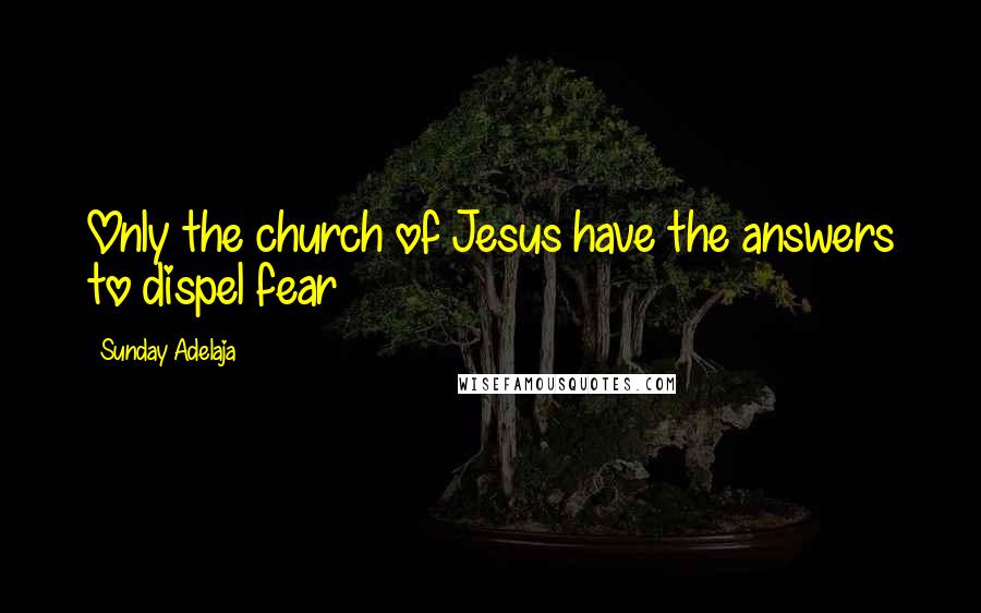 Sunday Adelaja Quotes: Only the church of Jesus have the answers to dispel fear