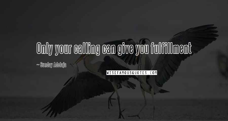 Sunday Adelaja Quotes: Only your calling can give you fulfillment