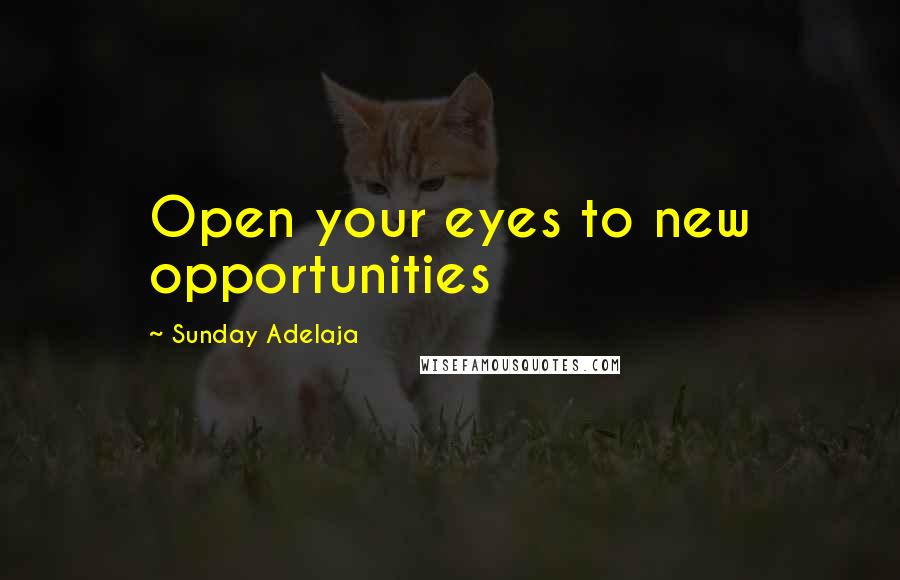 Sunday Adelaja Quotes: Open your eyes to new opportunities